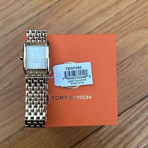 Tory Burch Eleanor Ivory/Gold Watch